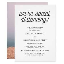 Social Distancing Modern Minimalist Wedding Update Invitation Zazzle Com Minimalist Wedding Modern Minimalist Wedding Modern Minimalist
