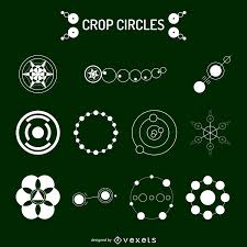 Designs Gráficos para Camisetas e Merch de circulos nas plantações