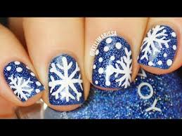 How To Draw Snowflake Nail Art Freehand Super Easy Kelli Marissa Snowflake Nail Art Snowflake Nails Snowflakes Drawing