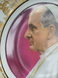 Pair of Porcelain Collector Plates "pope John Paul" With Hand Painted Gold  Rim From Wintering Bavaria