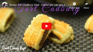 1 biji kuning telur (dari peti sejuk) 6. Tart Cadbury Viral Buat Orang Lapo