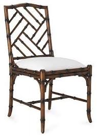 Williams Sonoma Home Bamboo Side Chair Traditional Dining Chairs Chippendale Chairs Dining Chairs