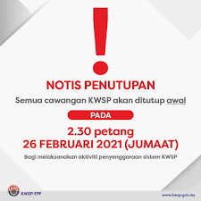 We did not find results for: Kumpulan Wang Simpanan Pekerja Kaunter Perkhidmatan Dan Kios Kwsp Akan Ditutup Seawal Jam 2 30 Petang Pada 26 Februari 2021 Jumaat Untuk Aktiviti Penyenggaraan I Akaun Ahli I Akaun Majikan I Akaun Rakan Niaga Aplikasi