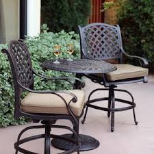 Bar tables can measure 37 to seat a few people or stretch to 73 to comfortably fit a full patio bash. Outdoor Bar Height Patio Sets Patio Bar Tables Chairs Bbqguys