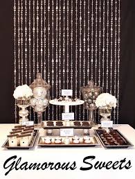Black White Silver Glamourous Holiday Party Kara S Party Ideas Party Table Sweet Table New Years Party