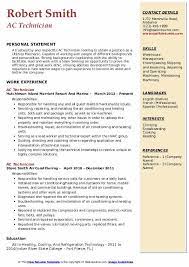 Maybe you would like to learn more about one of these? Ac Technician Resume Samples Qwikresume