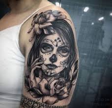 Tattoo Sleeve Women Girly Tat 37 New Ideas Candy Skull Tattoo Tattoos For Women Half Sleeve Sleeve Tattoos For Women