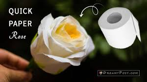 Diy fabric spare toilet paper holder Quick Way To Make Paper Rose From Toilet Paper Youtube