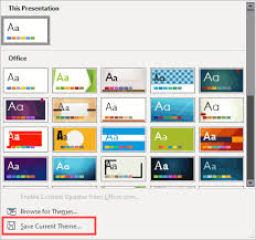 It's often quicker to copy a design template from a presentation than to find it in the list of powerpoint templates. Save A Custom Theme In Powerpoint