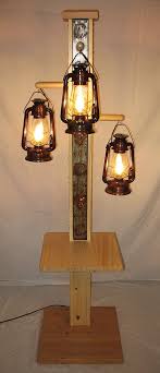 Add Country Charm To Your Home Cottage Or Cabin With This Delightful One Of A Kind Floor Lamp The Converted Electr Rustic Floor Lamps Wooden Floor Lamps Lamp