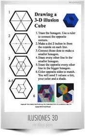 Dibujando Un Cubo 3d Op Art Lessons Art Worksheets Art Lesson Plans