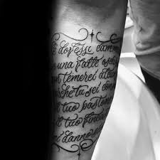 Script tattoos are generally quite basic, and are a perfect piece for someone who wants something simple here, in this post i have compiled a list of amazing script tattoo designs for your inspiration. Top 41 Forearm Quote Tattoo Ideas 2021 Inspiration Guide