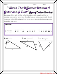 Our free law of cosines worksheets offer a perfect start. Right Triangles The Law Of Cosines Practice Riddle Worksheet Tpt