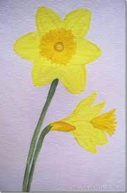 How To Paint Daffodils Just Paint It Blog Flower Art Easy Flower Painting Spring Art