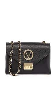 Valentino By Mario Valentino Isabelle Leather Crossbody Bag In Black Lyst