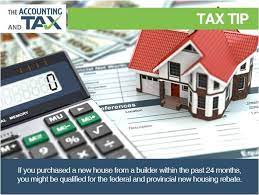 if you purchased a new house from builder within the past 24 months might be qualified for federal and provincial tax consulting income trial balance list of credit debit