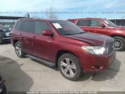As the toyota brand's more affordable version of the rx, it, like the rx, was built on the camry sedan. Toyota Highlander Sport 2009 Red 3 5l Vin Jteds43a692081283 Free Car History