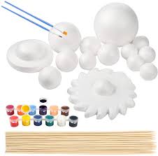 Buy Pllieay Solar System Model Foam Ball Kit Includes 14pcs Mixed Sized Polystyrene Spheres Balls 12pcs Bamboo Sticks 12 Color Pigments 2pcs Painting Brushes For School Science Projects Online In Turkey B08rhqqsrj
