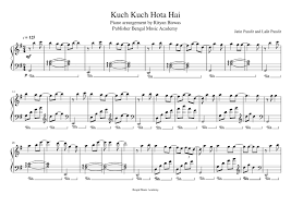 From new music album kuch kuch hota hai. Kuch Kuch Hota Hai Sheet Music For Piano Solo Musescore Com
