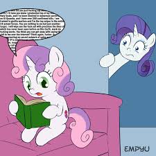 Owl's well that ends well 25. 1120816 Safe Rarity Sweetie Belle Pony Unicorn Edit Meme Dialogue Cutie Mark Exploitable Meme Book Speech Bubble Reading The Cmc S Cutie Marks Artist Empyu Copypasta Navy Seal Copypasta Sweetie Belle S Book Ponerpics