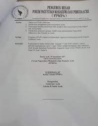 Check spelling or type a new query. Sk Pengurus Paguyuban Se Aceh Dipertanyakan Gubernur Didesak Evaluasi Kesbangpol