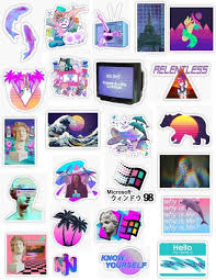 Aesthetic Baddie Printable Cute Stickers Black And White Vaporwave Sticker Pack Sticker By Lauren53103 Print Stickers Cute Stickers Case Stickers