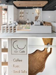 Custom design bar/coffee bar with double barn doors and a chalkboard backer with a shelf. The Design Of This Cafe Was Inspired By Travels To Italy And Indonesia
