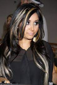 Black Hair With Blonde Highlights Black Hair With Blonde Highlights Snooki Hair Hair Styles