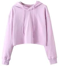Light Purple Crop Hoodie Sporty Hoodie Cropped Hoodie Light Purple Hoodie