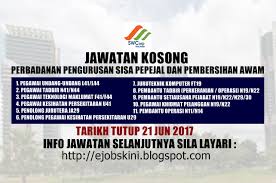 Job vacancies 2021 at perbadanan putrajaya perbadanan putrajaya / putrajaya corporation (ppj) was established under the perbadanan putrajaya 1995 (act 536) for the purpose of managing and administering the federal territory of. Jawatan Kosong Perbadanan Pengurusan Sisa Pepejal Dan Pembersihan Awam Swcorp 21 Jun 2017