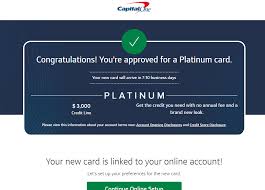 You can even set up automatic payments. Just Discharged Yesterday And Got An Approval For Capital One Platinum Card With 3000 Credit Limit With 592 Score The Rebuild Begins And I Am Very Excited Going To Make A 20