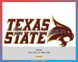 Texas with a star on houston. Texas State Bobcats College Sports Vector Svg Logo In 5 Formats Spln004401 Sports Logos Embroidery Vector For Nfl Nba Nhl Mlb Milb And More