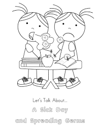 No More Spreading Germs Coloring Pages For Kids Germs For Kids Germs Lessons Germs Activities