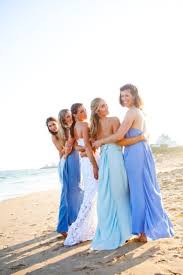 Gorgeous, lavender bridesmaids in long dresses! 83 Beautiful Bridesmaids Dresses For Beach Weddings Weddingomania