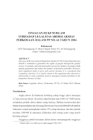 Sebagian besar ulama mengharamkan aborsi, kecuali karena alasan darurat kesehatan. Http Ejournal Iain Tulungagung Ac Id Index Php Ahkam Article Download 420 351