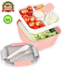 Wholesale shaker cups with fork/custom salad shaker cups/disposable shaker cups bpa free specifications 1.material:pp.food grade. Large 52 Oz Lunch Container Tupperware Salad Bowl With 3 Compartments 2 Oz Sauce Container For Dressings Great For Meal Prep Pink Walmart Com Walmart Com
