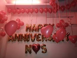 Ideas for decorating the outside of plastic bucket lamp diy. Party Anniversary Balloon Decoration At Home In Delhi Mcr Rs 1200 Unit Id 21955597673