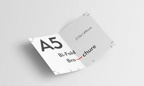 A5 Bi Fold Free Brochure Mockup Brochure Mockup Free Brochure Design Template Free Brochure Template