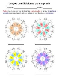 Você pode usar a matemática com o objetivo de entreter enquanto ensina, fazendo jogos matemáticos. Jugamos Con Las Divisiones Todos Somos Genios Divisiones Matematicas Juegos De Divisiones Juegos Matematicos Para Imprimir