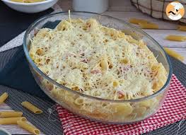 Gratin De Pates Jambon Fromage Recette Ptitchef Receta Recetas De Comida Recetas Con Queso Feta Gratinado