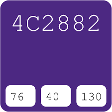El púrpura aporta la estabilidad del azul y la energía del rojo.se asocia a la realeza y simboliza poder, nobleza, lujo y ambición. Spanish Violet 4c2882 Hex Color Code Rgb And Paints