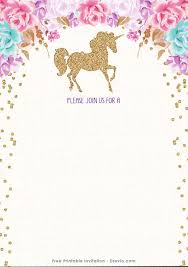 Happy Birthday Free Printable Unicorn Birthday Card Free Printable Golden Unicorn Birthday Invitation Template Drevio Unicorn Invitations Unicorn Party Invites Printable Unicorn Invitations