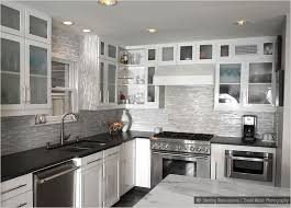 Black And White Backsplash Tile Modern White Marble Glass Kitchen Backsplash Tile Backsplash Com Backsplash For White Cabinets Kitchen Backsplash Designs Backsplash Kitchen White Cabinets