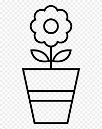Flower in a pot color page. Flower Pot Coloring Page Vaso De Flor Para Colorir Free Transparent Png Clipart Images Download