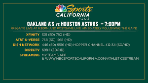 Lucky for you, we know how important getting the right channel lineup is. Oakland A S On Twitter Reminder We Re On Nbc Sports California Plus Tonight Channel Listings