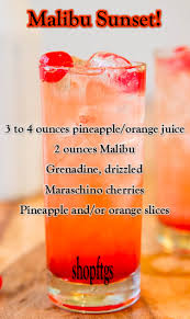 This is one of the easiest malibu mixed drink cocktail recipes to make. Follow Our Drinks For A Buzz Board Malibu Sunset Gorgeous And Tropical Oh And Alcoholic That S Drinks Alcohol Recipes Boozy Drinks Liquor Drinks