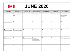 Canada June 2020 Federal Holidays In 2020 Holiday Calendar June Solstice Federal Holiday