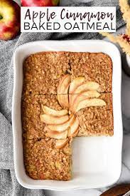 This Apple Cinnamon Baked Oatmeal Is A Healthy Hearty Breakfast Recipe That Your Entire Fami Healthy Oatmeal Recipes Healthy Hearty Breakfast Oatmeal Recipes