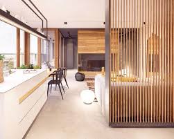 Wood Panel Modern Room Divider Modern Apartment Design Decorative Room Dividers