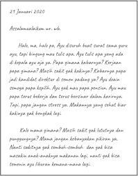 Contoh Surat Pribadi Surat Tulisan Kepribadian